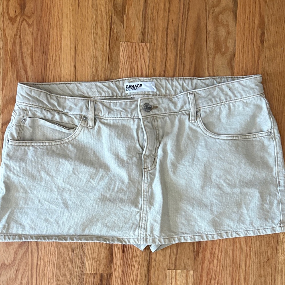 Garage Women's Light Tan Jean Skort